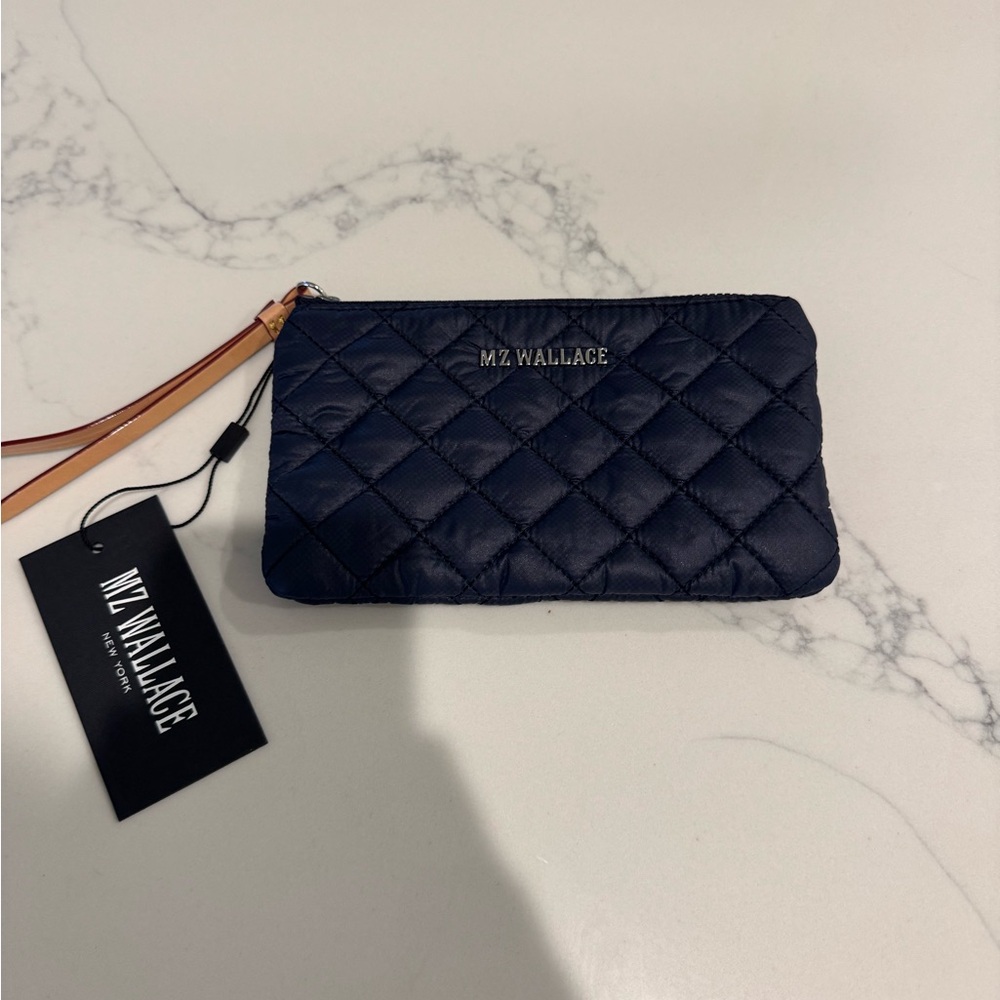 MZ Wallace Midnight Blue Quilted Wristlet